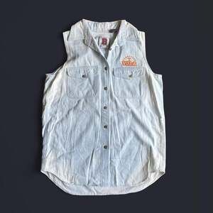 Tennessee Volunteers Vest Men’s Small Faded Light Wash 90s Denim Trucker